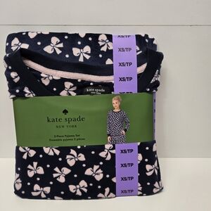 Kate Spade Pajama Set - Navy with Pink Bows